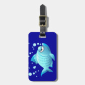 不機嫌な魚の漫画 ラゲッジタグ (正面縦)