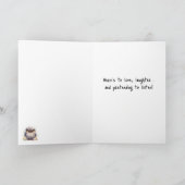 不機嫌な鳥おもしろいのアニバーサリーカード皮肉 カード (内部)