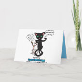 不機嫌な黒猫がクリスマス楽しくてたまらない シーズンカード (裏面)