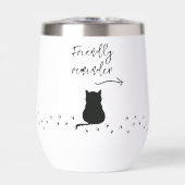 不機嫌な黒猫ドリンク水リマインダー (正面)