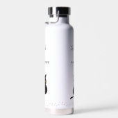 不機嫌な黒猫ドリンク水リマインダー ウォーターボトル (右面)