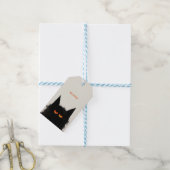 不機嫌な黒猫 ギフトタグ (より糸付き)