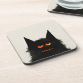 不機嫌な黒猫 コースター (左側)