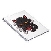不機嫌な黒猫 – コーヒー好き ノートブック (右側)
