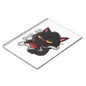 不機嫌な黒猫 – コーヒー好き ノートブック (左側)
