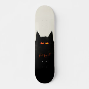 不機嫌な黒猫 スケートボード