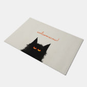 不機嫌な黒猫 ドアマット (アングル)