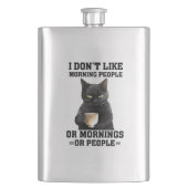 不機嫌な黒猫 フラスク (正面)