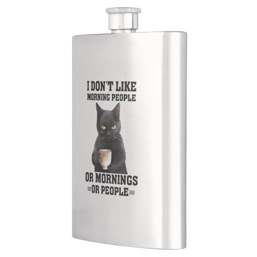 不機嫌な黒猫 フラスク (左)