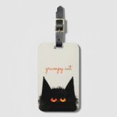 不機嫌な黒猫 ラゲッジタグ (正面縦)