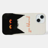 不機嫌な黒猫 iPhoneケース (裏面横)