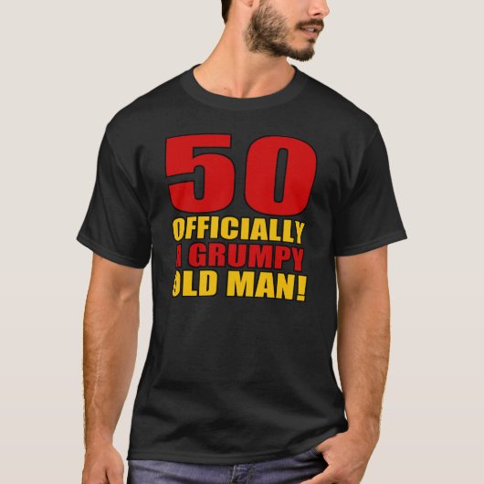 不機嫌な50番目の誕生日ユーモア Tシャツ (正面)