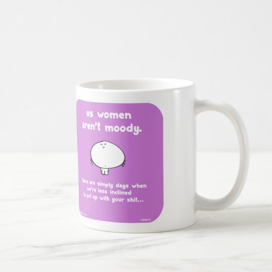 不機嫌なVM8654 vimrodの女性 コーヒーマグカップ (右)
