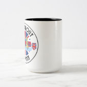 不機嫌についてイギリスタワーブリッジ ツートーンマグカップ (中央)