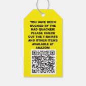 不機嫌のカッカーのダッキングラベル ギフトタグ (裏面)