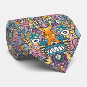 不機嫌のモンスターとロボット熱狂するが混み合う ネクタイ (ロール)