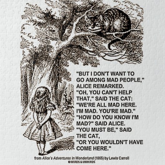 不機嫌の人々の間に行きたくないAlice Cheshire ジグソーパズル