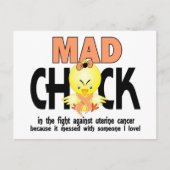 不機嫌の子宮癌との闘いの雛 ポストカード (正面)