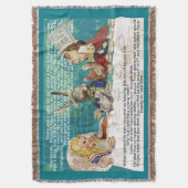 不機嫌の帽子屋さんと三月うさぎさんのアリス スローブランケット (正面縦)