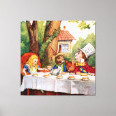 不機嫌の帽子屋さんの紅茶パーティーが不思議の国のアリスに キャンバスプリント (正面)