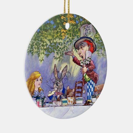 不機嫌の帽子屋さんの紅茶パーティーが不思議の国のアリスに セラミックオーナメント (右)