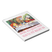 不機嫌の帽子屋さんの紅茶パーティーが不思議の国のアリスに ノートパッド (アングル)