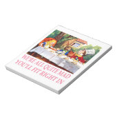 不機嫌の帽子屋さんの紅茶パーティーが不思議の国のアリスに ノートパッド (回転)