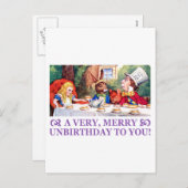 不機嫌の帽子屋さんは、アリスに誕生日なんてとんでもないメリーことをいってほしい! シーズンポストカード (正面/裏面)