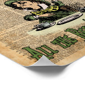 不機嫌の帽子屋、アリス、ワンダーランド、引用文ヴィンテージアート ポスター (角)