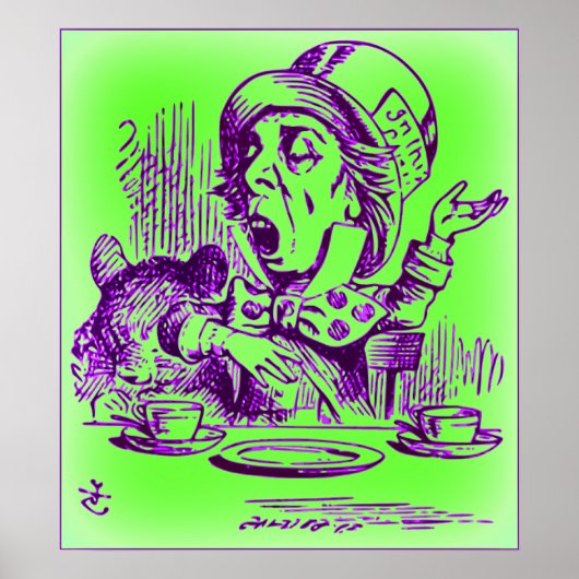 不機嫌の帽子屋 – Alice in Wonderland Poster ポスター (正面)