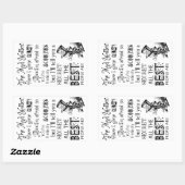 不機嫌の帽子私が行った不機嫌アリス怖い 長方形シール (シート)