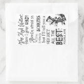 不機嫌の帽子私が行った不機嫌アリス怖い 長方形シール (バッグ)