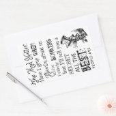 不機嫌の帽子私が行った不機嫌アリス怖い 長方形シール (封筒)