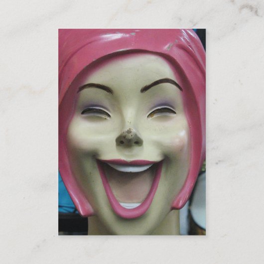 不機嫌の笑うマネキンの~の不思議な谷の女の子 名刺 (裏面)