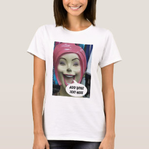 不機嫌の笑うマネキンの~の不思議な谷の女の子 Tシャツ