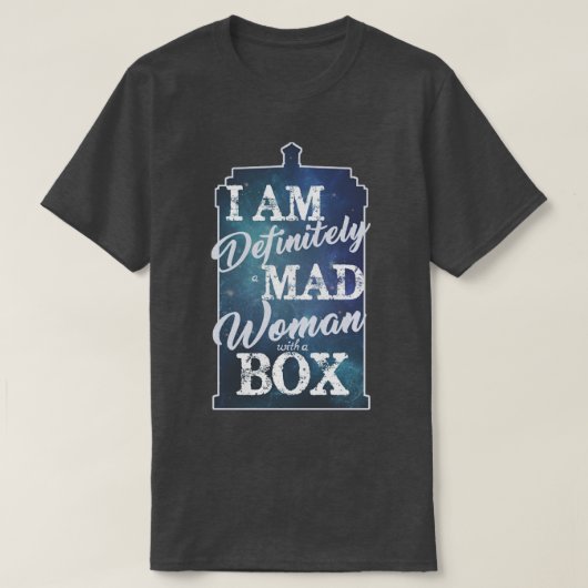 不機嫌の箱を持った女性 Tシャツ (デザイン正面)