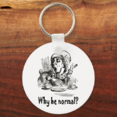 不機嫌の頼帽子屋さんは「なぜ正常なんだ？」 キーホルダー (正面)