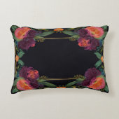 不機嫌エレガントなピーチのピンクボホフローラ アクセントクッション (正面)