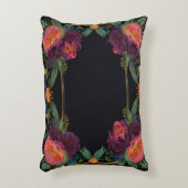 不機嫌エレガントなピーチのピンクボホフローラ アクセントクッション (正面(垂直))