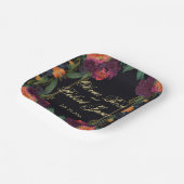 不機嫌エレガントなピーチのピンクボホフローラ ペーパープレート (傾斜あり)