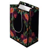 不機嫌エレガントなピーチのピンクボホフローラ ミディアムペーパーバッグ (裏面アングル)