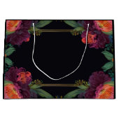 不機嫌エレガントなピーチのピンクボホフローラ ラージペーパーバッグ (正面)