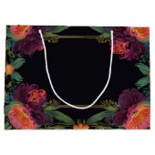 不機嫌エレガントなピーチのピンクボホフローラ ラージペーパーバッグ (裏面)