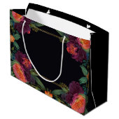 不機嫌エレガントなピーチのピンクボホフローラ ラージペーパーバッグ (裏面アングル)