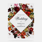 不機嫌エレガントなフローラブ結婚ラック アクリルサイン (正面)