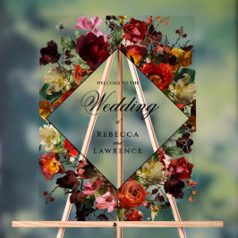 不機嫌エレガントなフローラブ結婚ラック アクリルサイン