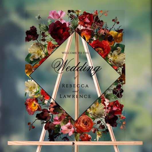 不機嫌エレガントなフローラブ結婚ラック アクリルサイン (ニュートラル)