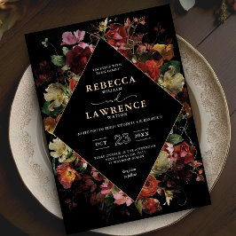 不機嫌エレガントなフローラブ結婚ラック 招待状