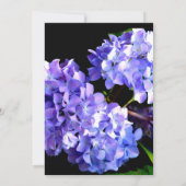 不機嫌エレガントな紫の黒色のフローラ結婚 招待状 (裏面)