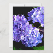 不機嫌エレガントな紫の黒色のフローラ結婚 招待状 (裏面)